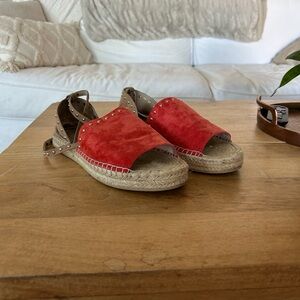 RAYE Vibrant Red Espadrilles